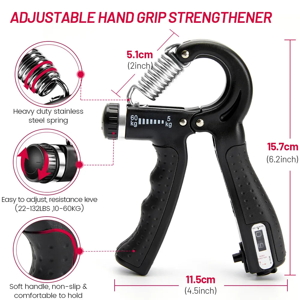 Adjustable 5-60Kg Hand Exerciser Grip Wrist Training