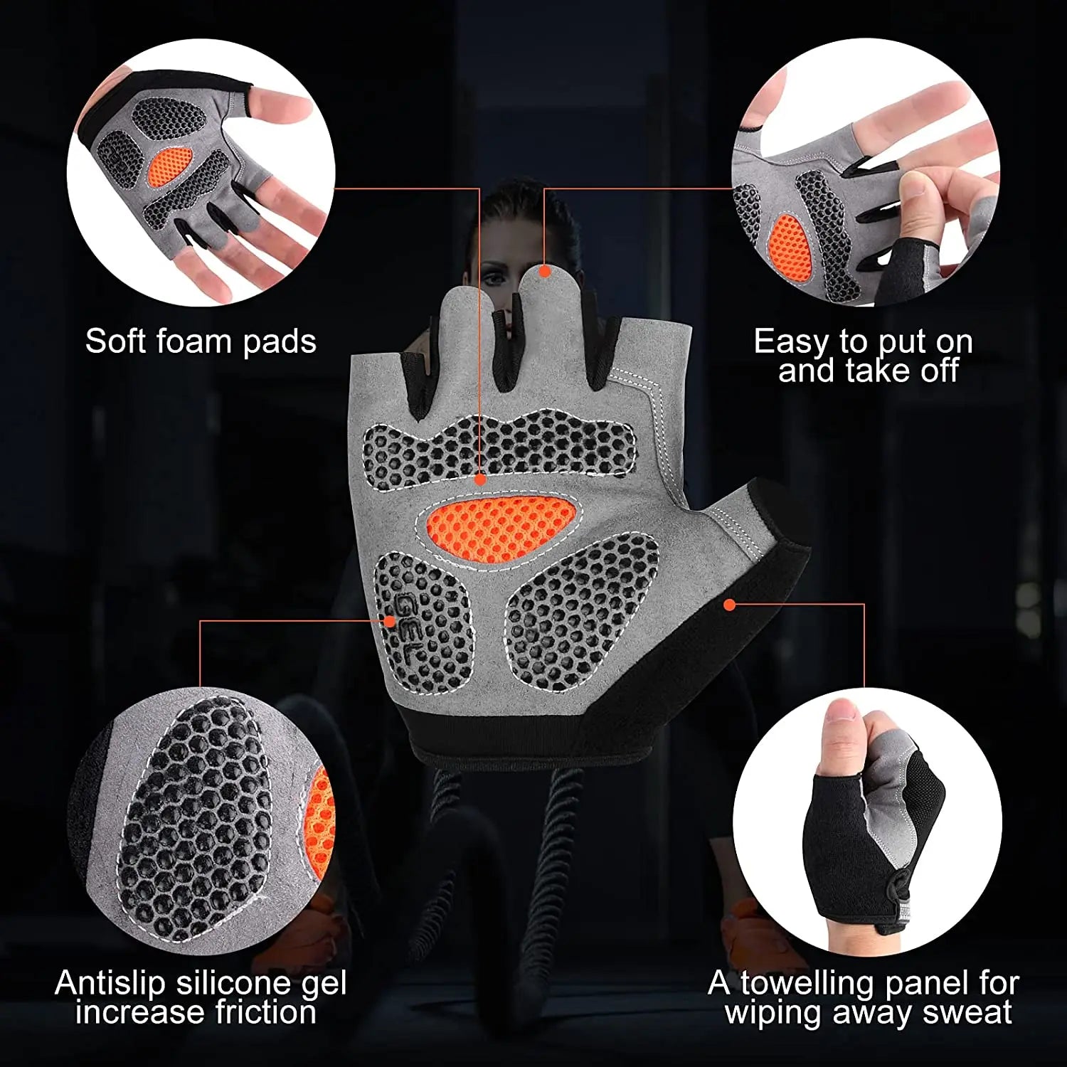 Weightlifting Gloves Cycling anti Slip Breathable